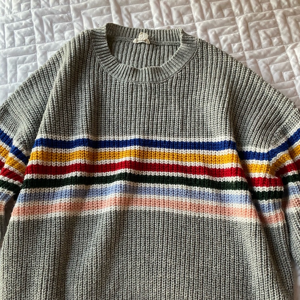 colorful garage sweater